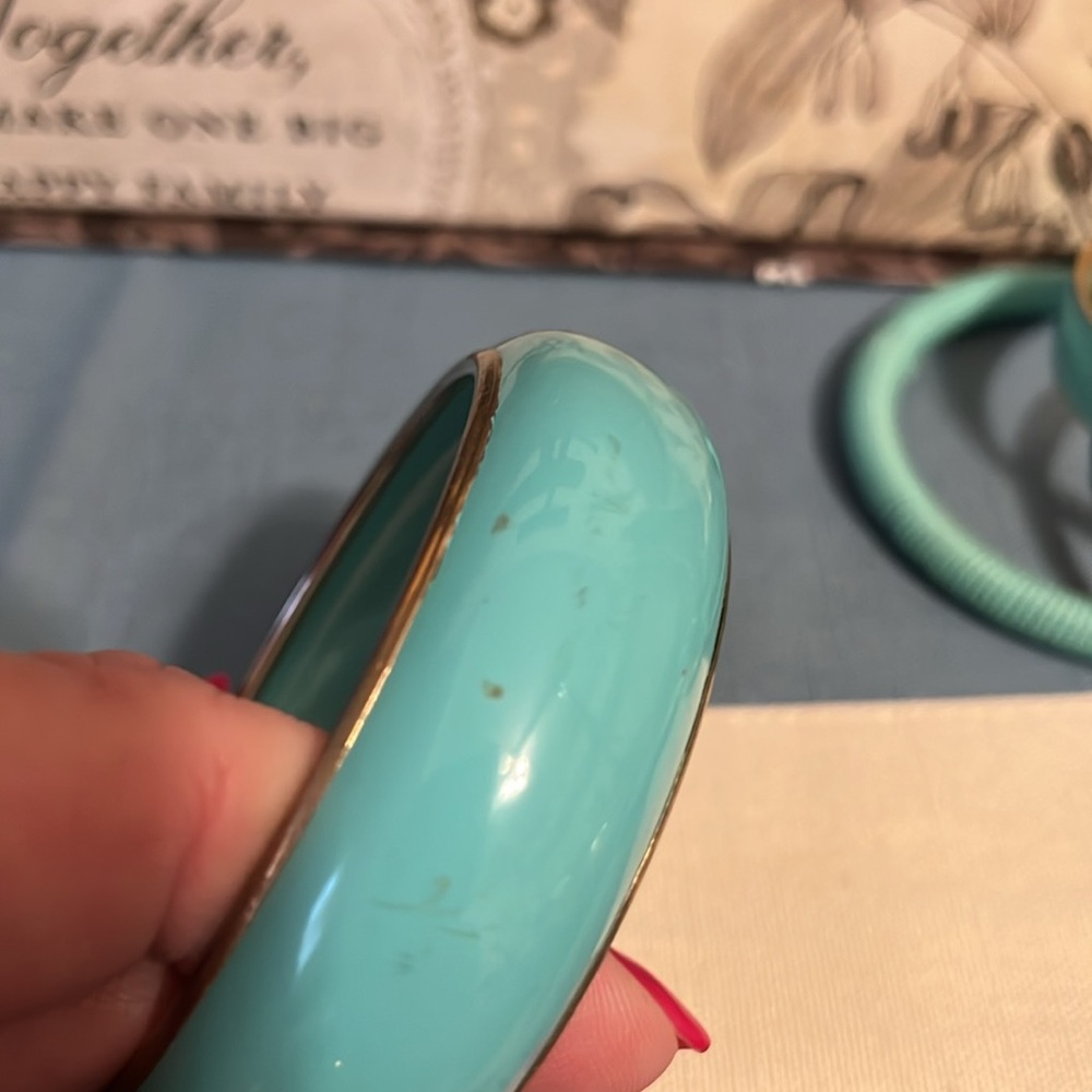 Shades of blue green bracelet lot, 9 pieces total - Picture 10 of 11